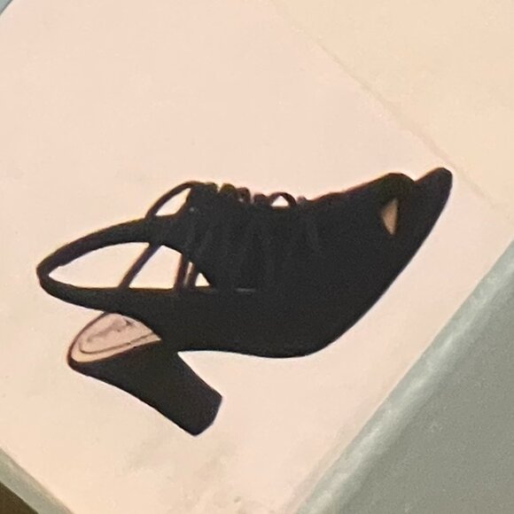 New Life Stride Soft System Cabaret Strappy Black Heels SZ 11Wide and 3.5" Heel - Picture 2 of 8